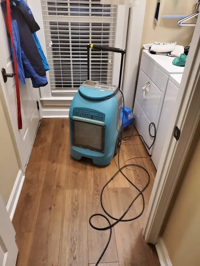 Commercial dehumidifier deployed for Flood Damage Cleanup in Lewisville
