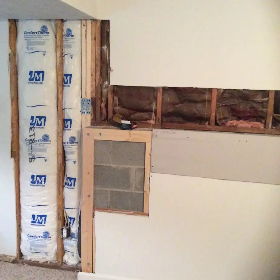 Wall insulation replacement during Contents Cleaning & Restoration in Lewisville